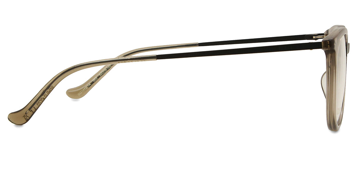 Gucci GG1468OA Asian Fit 003 Oval Transparent Brown Eyeglasses