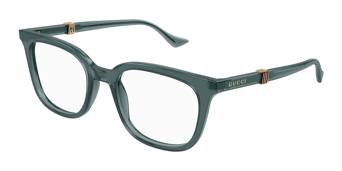 Gucci GG1497O 003 Square Transparent Green Eyeglasses