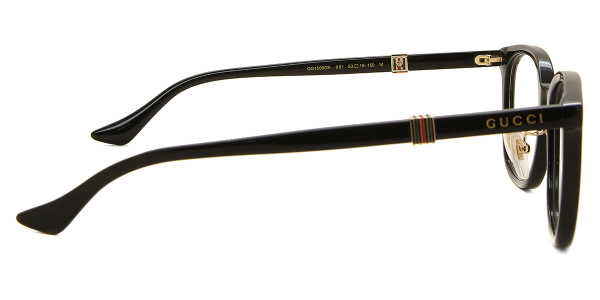 Gucci GG1500OK Asian Fit 001 Square Black Eyeglasses