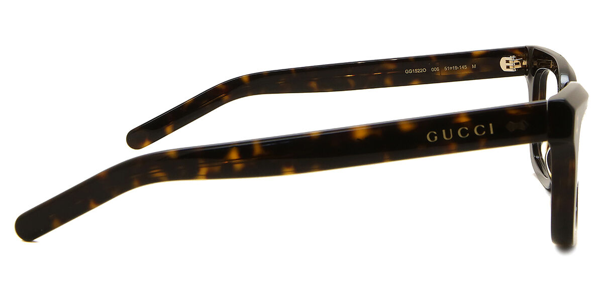 Gucci GG1522O 006 Square Tortoise Eyeglasses | SmartBuyGlasses US