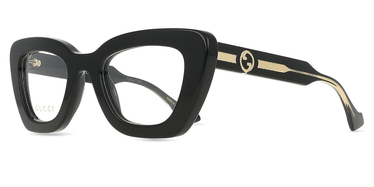 Gucci GG1555O 001 Cat Eye Black Eyeglasses | SmartBuyGlasses US