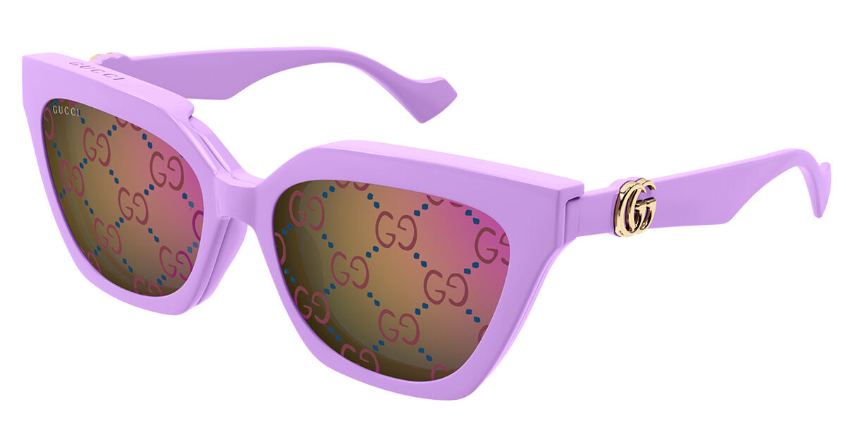 Gucci GG1542S With Clip-On 002 Cat Eye Violet Eyeglasses