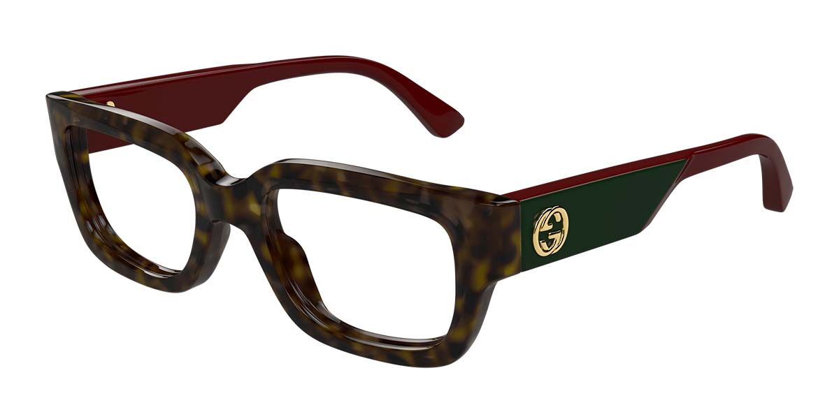 Gucci GG1666O 002 Square Tortoise Eyeglasses | SmartBuyGlasses US