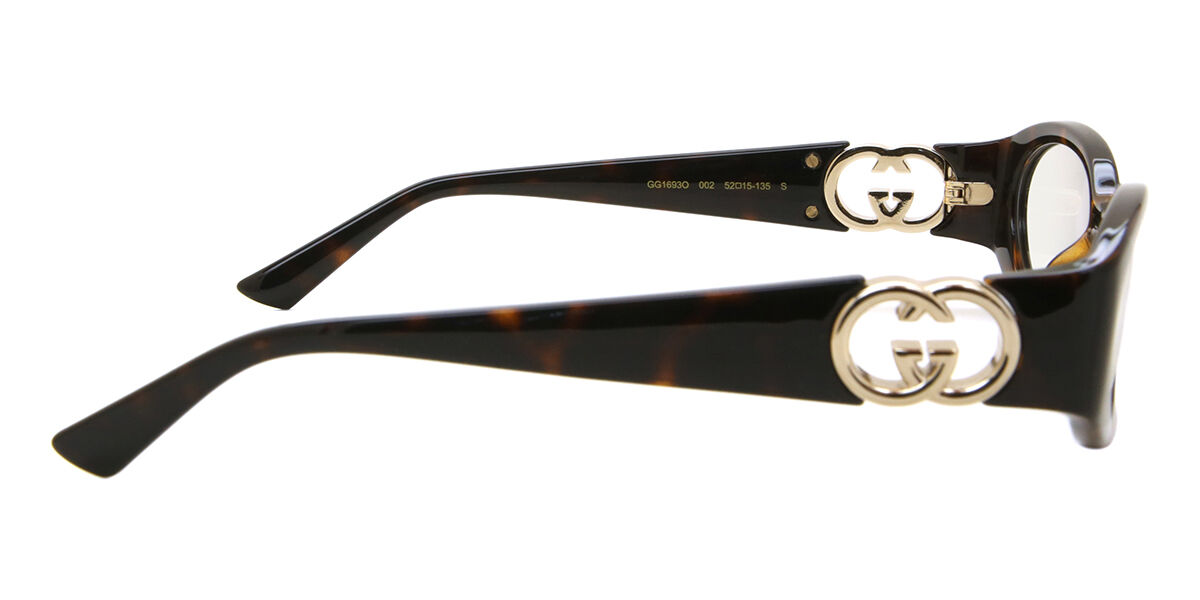 Gucci GG1693O 002 Oval Tortoise Eyeglasses | SmartBuyGlasses US