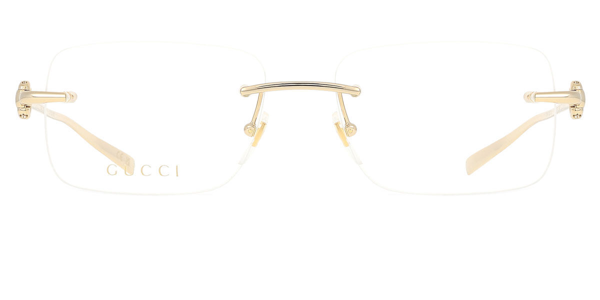 Gucci GG1703O 003 Rectangle Gold Eyeglasses | SmartBuyGlasses US
