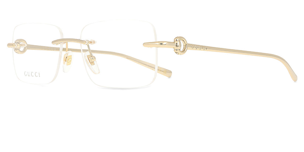 Gucci GG1703O 003 Rectangle Gold Eyeglasses | SmartBuyGlasses US