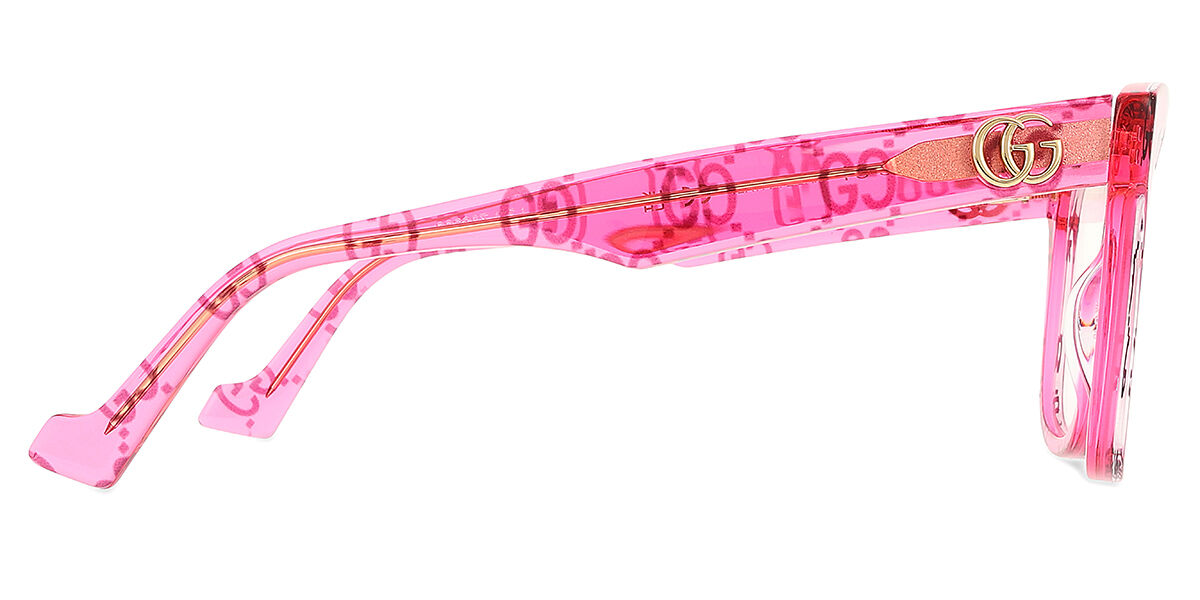 Gucci GG0958O 011 Square Transparent Pattern/Pink Eyeglasses