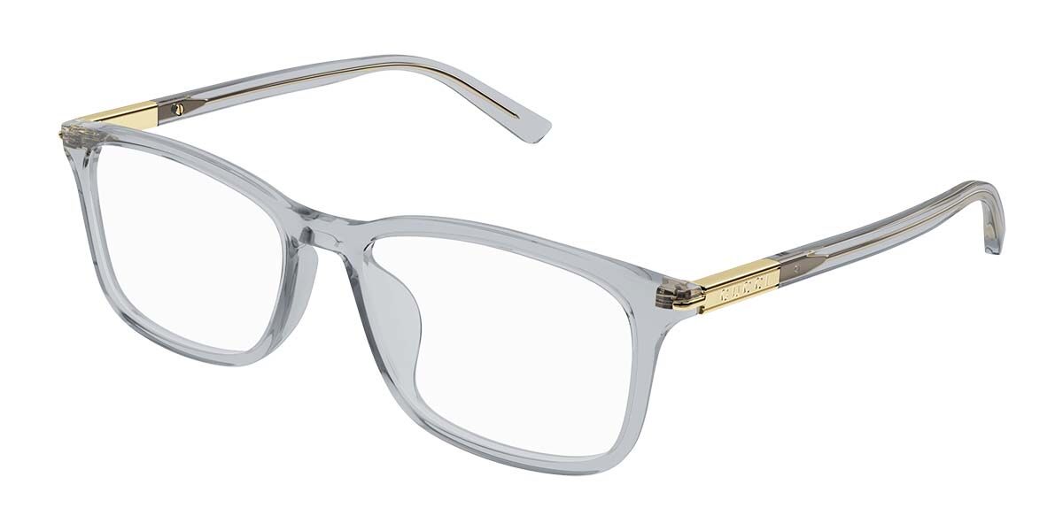 Gucci GG1900OA Asian Fit 003 Square Transparent Grey Eyeglasses