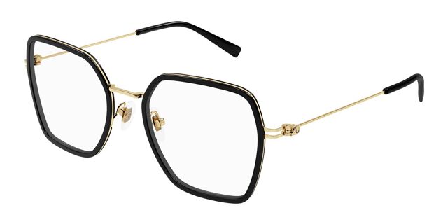 Gucci Black and Gold Eyeglasses with Case Gucci GG1901OA 001 Glasses - US main image 4