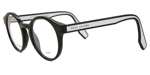 Marc Jacobs Marc 292 80S Black White Authentic Eyeglasses 46-23-145 Marc Jacobs MARC 292 80S Round Black Eyeglasses  main image 2