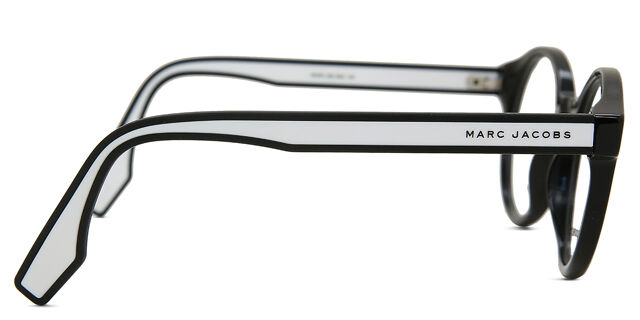 Marc Jacobs Marc 292 80S Black White Authentic Eyeglasses 46-23-145 Marc Jacobs MARC 292 80S Round Black Eyeglasses  main image 4