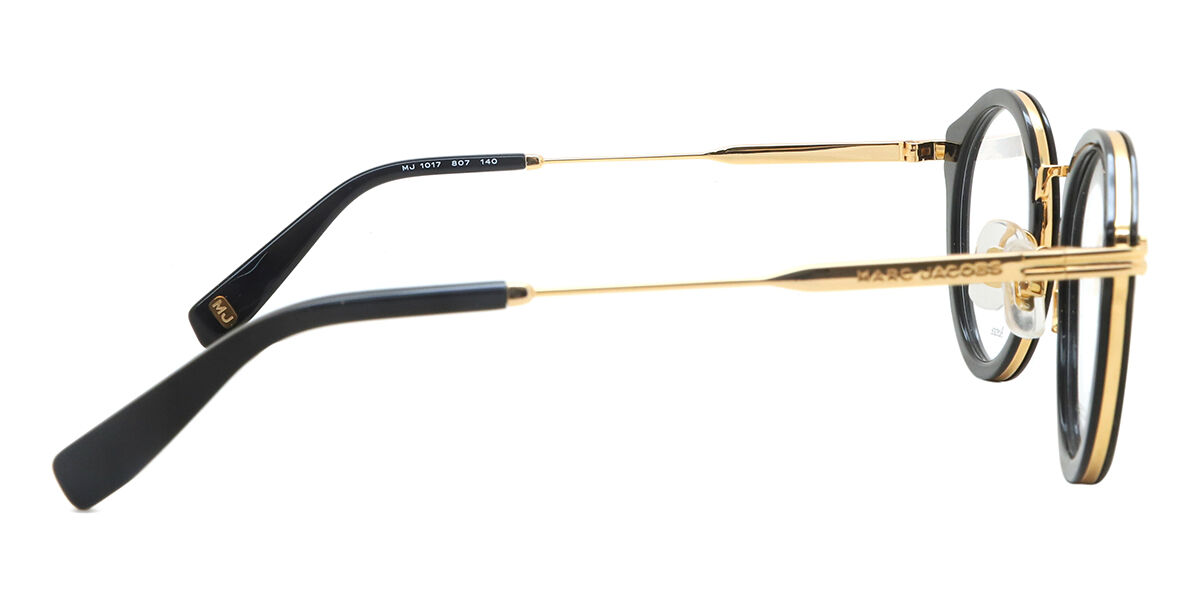Marc Jacobs MJ 1017 807 Round Black Gold Eyeglasses