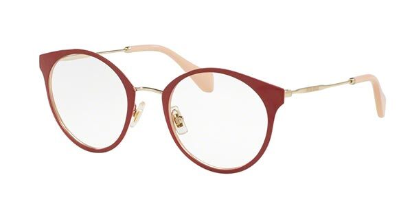 Miu Miu MU01QV 1101O1 Cat Eye Raspberry Tortoise Eyeglasses