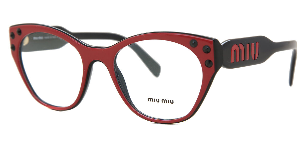 Miu Miu MU02RV 1051O1 Cat Eye Red Eyeglasses | SmartBuyGlasses US