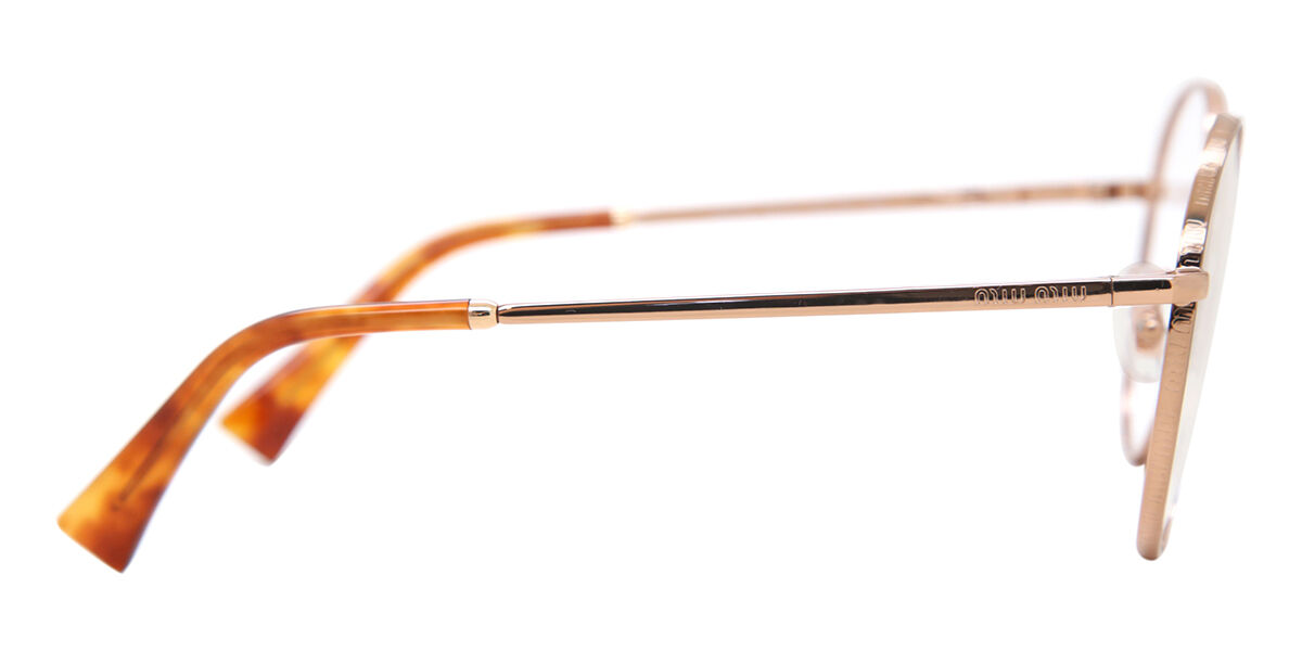 Miu Miu MU51VV ZVF1O1 Round Rose Gold Eyeglasses | SmartBuyGlasses US
