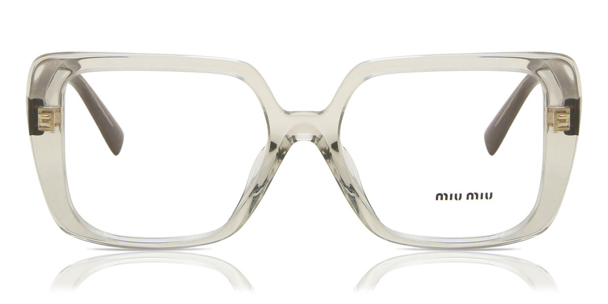 Miu Miu MU06VV 13M1O1 Square Transparent Light Green Eyeglasses