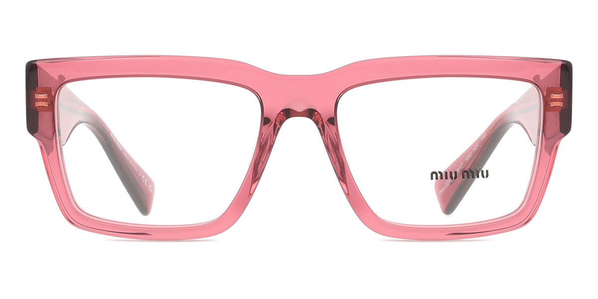Miu Miu MU02XV 2AZ1O1 Rectangle Clear Eyeglasses | SmartBuyGlasses US