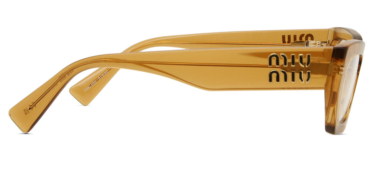 Miu Miu MU03XV 16Q1O1 Cat Eye Transparent Orange Eyeglasses