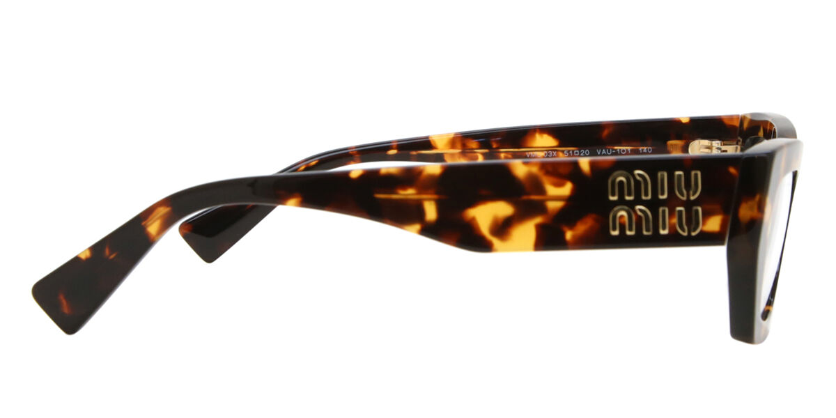 Miu Miu MU03XV VAU1O1 Cat Eye Honey Tortoise Eyeglasses