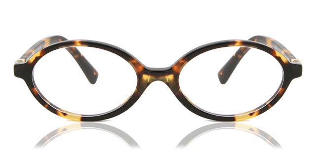 Miu Miu MU04ZS VAU08N Blue-Light Block Oval Honey Tortoise  display picture 3