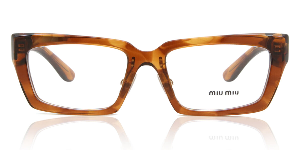 Miu Miu MU04XVF Asian Fit 1AB1O1 Rectangle Black Eyeglasses