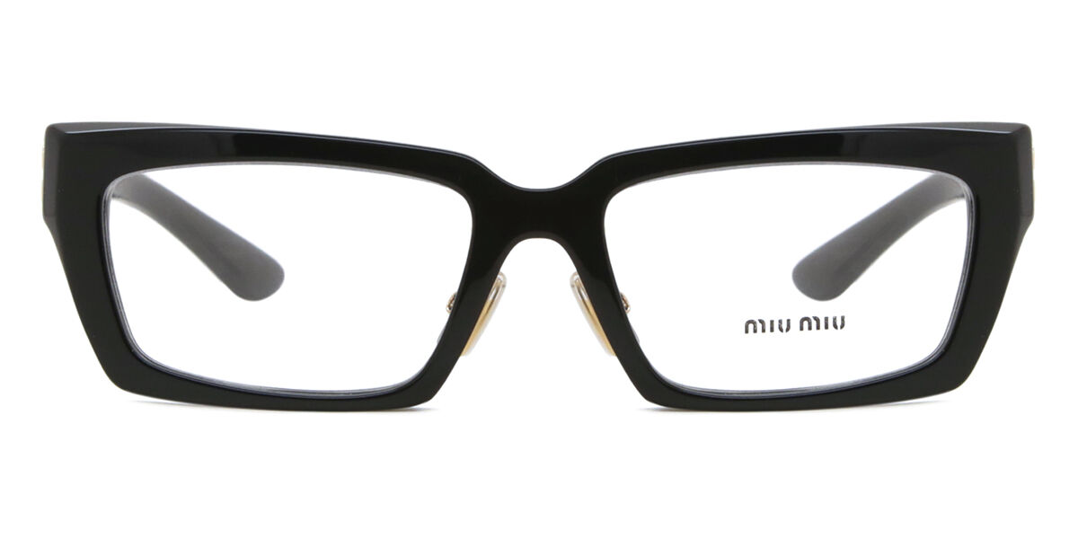 Miu Miu MU04XVF Asian Fit 1AB1O1 Rectangle Black Eyeglasses