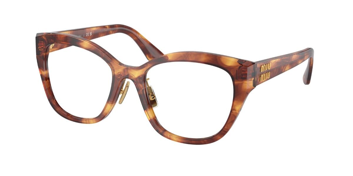 Miu Miu MU05XVF Asian Fit VAU1O1 Cat Eye Dark Tortoise Eyeglasses