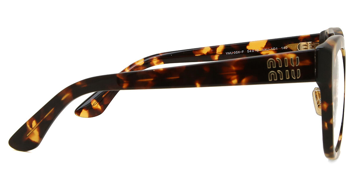 Miu Miu MU05XVF Asian Fit VAU1O1 Cat Eye Dark Tortoise Eyeglasses