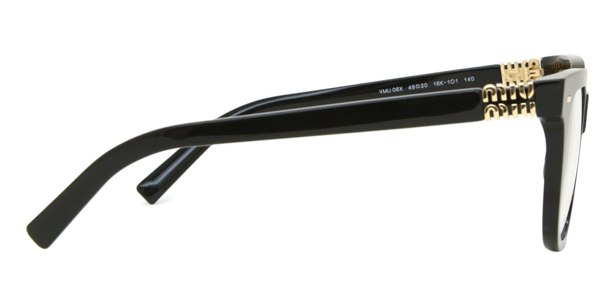 Miu Miu MU06XV 16K1O1 Square Black Eyeglasses | SmartBuyGlasses US