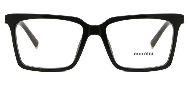 Miu Miu MU08XV 16K1O1 Square Black Eyeglasses 