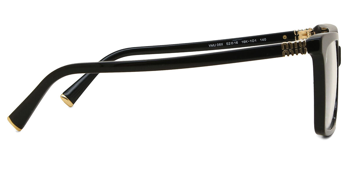 Miu Miu MU08XV 16K1O1 Square Black Eyeglasses | SmartBuyGlasses US