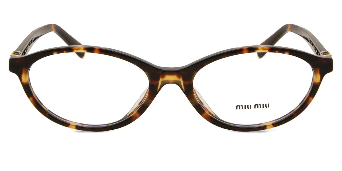 Miu Miu MU09XV VAU1O1 Oval Honey Yellow Tortoise Eyeglasses
