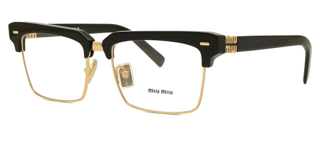 Miu Miu MU11XV 16K1O1 Browline Black/Gold Eyeglasses
