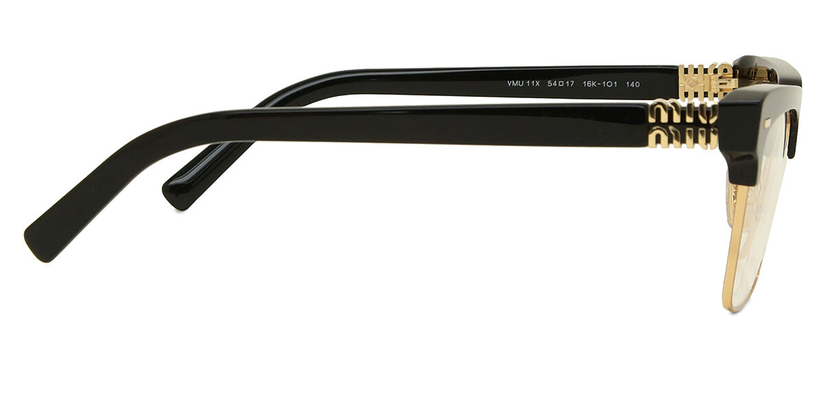 Miu Miu MU11XV 16K1O1 Browline Black/Gold Eyeglasses
