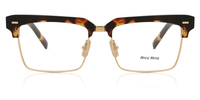 Miu Miu MU11XV 16K1O1 Browline Black/Gold Eyeglasses 