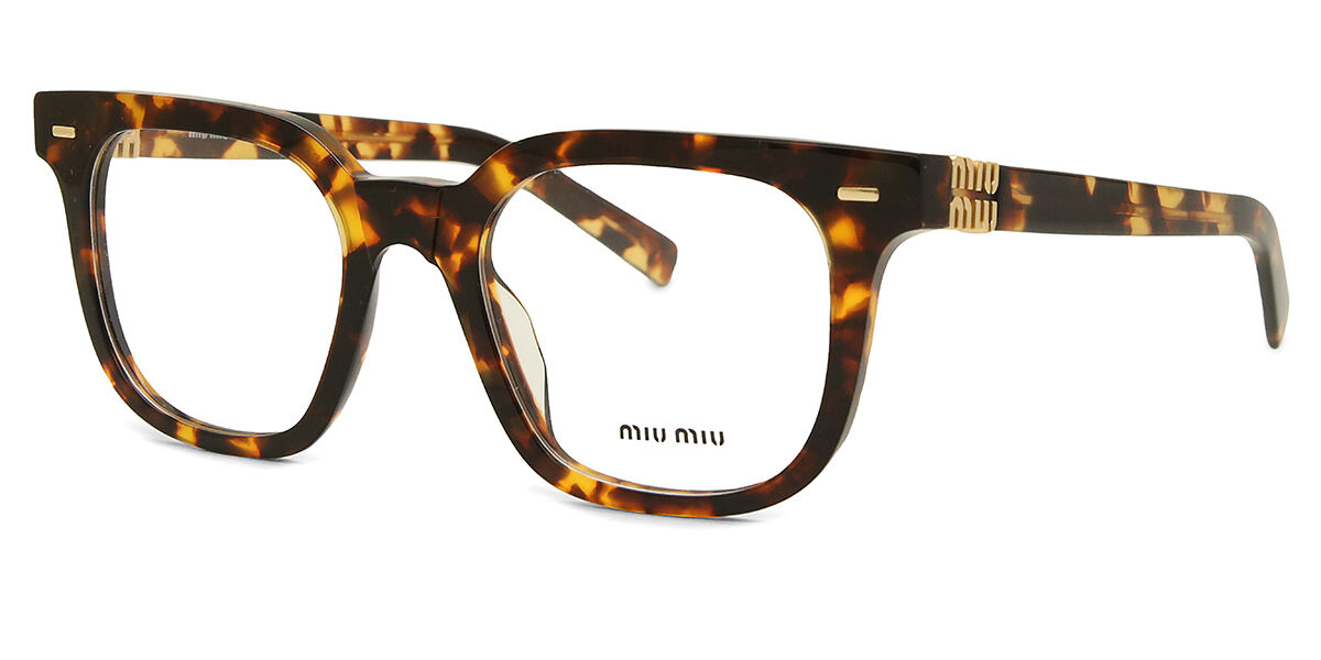 Miu Miu MU06XV VAU1O1 Square Honey Yellow Tortoise Eyeglasses