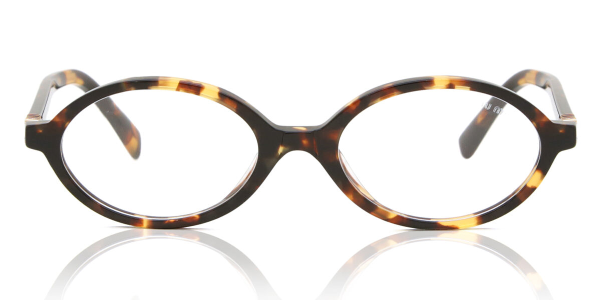 Miu Miu MU04ZSF Asian Fit VAU08N Blue-Light Block Oval Honey