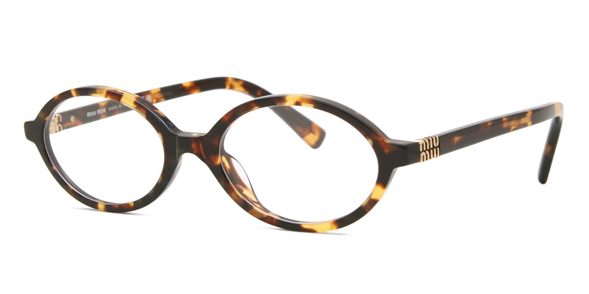 Miu Miu MU04ZSF Asian Fit VAU08N Blue-Light Block Oval Honey