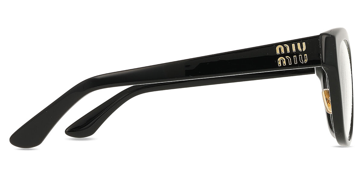 Miu Miu MU05XVF Asian Fit 1AB1O1 Cat Eye Black Eyeglasses