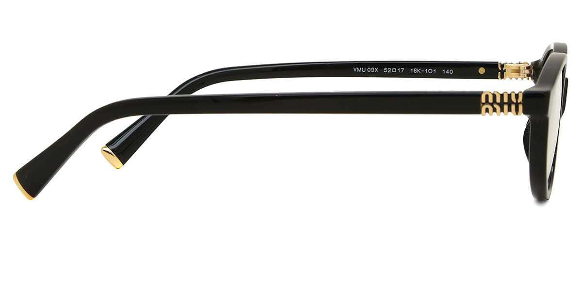 Miu Miu MU09XV 16K1O1 Oval Black Eyeglasses | SmartBuyGlasses US