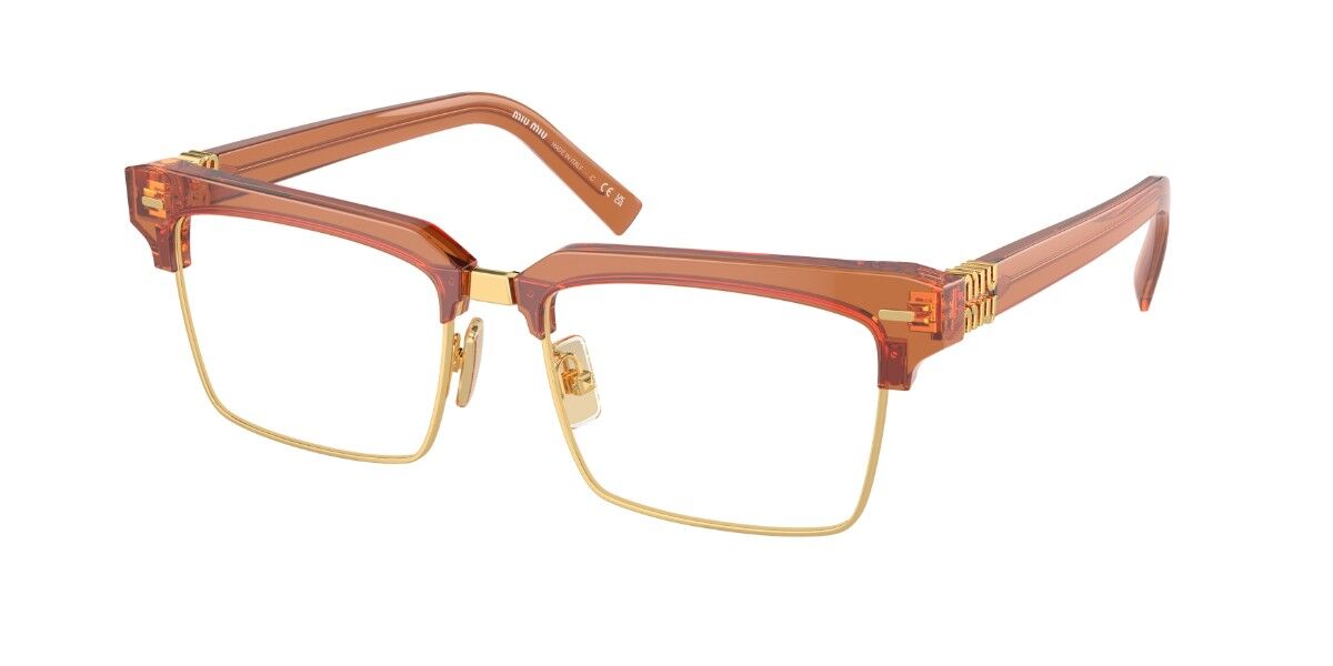 Miu Miu MU11XV VAU1O1 Browline Honey Yellow Tortoise/Gold