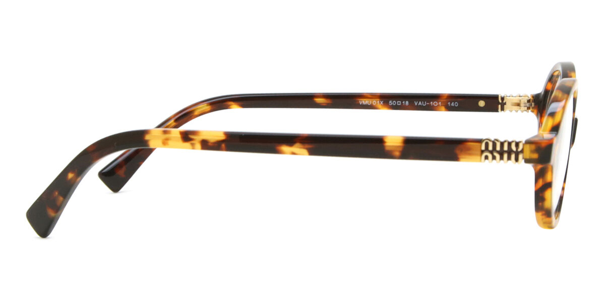 Miu Miu MU01XV VAU1O1 Honey Yellow Tortoise Eyeglasses