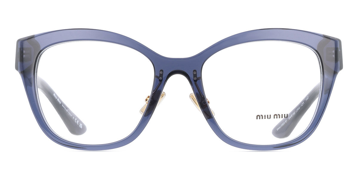 Miu Miu MU05XVF Asian Fit VAU1O1 Cat Eye Dark Tortoise Eyeglasses