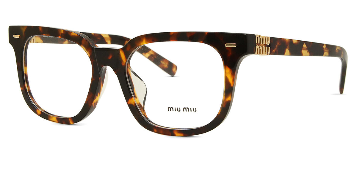 Miu Miu MU06XVF Asian Fit VAU1O1 Square Honey Yellow Tortoise