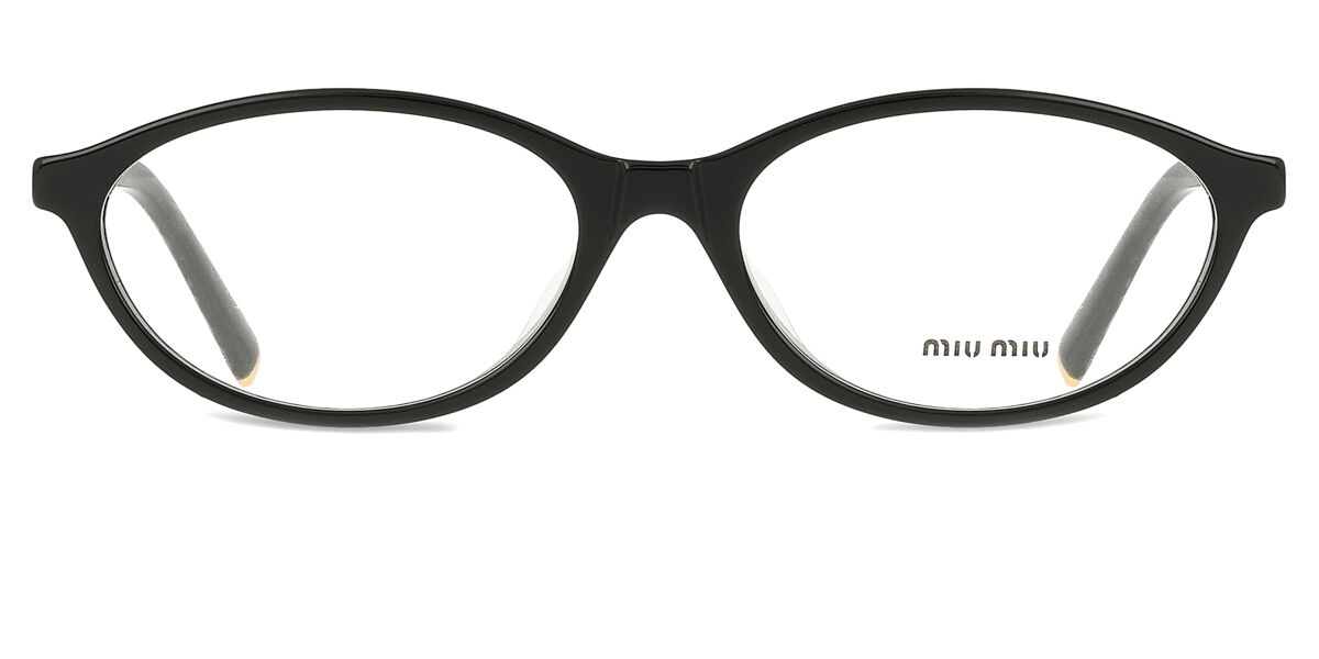 Miu Miu MU09XVF Asian Fit 16K1O1 Oval Black Eyeglasses