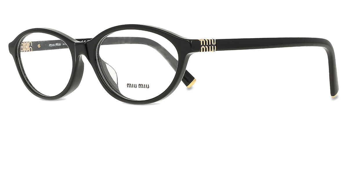 Miu Miu MU09XVF Asian Fit 16K1O1 Oval Black Eyeglasses