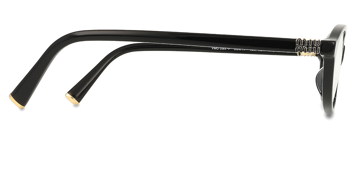 Miu Miu MU09XVF Asian Fit 16K1O1 Oval Black Eyeglasses
