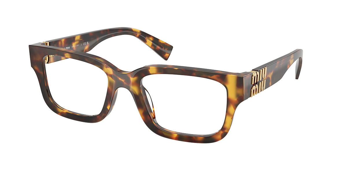みぅみぅ Miu Miu MU02YV 14L1O1 Rectangle Honey Tortoise Eyeglasses