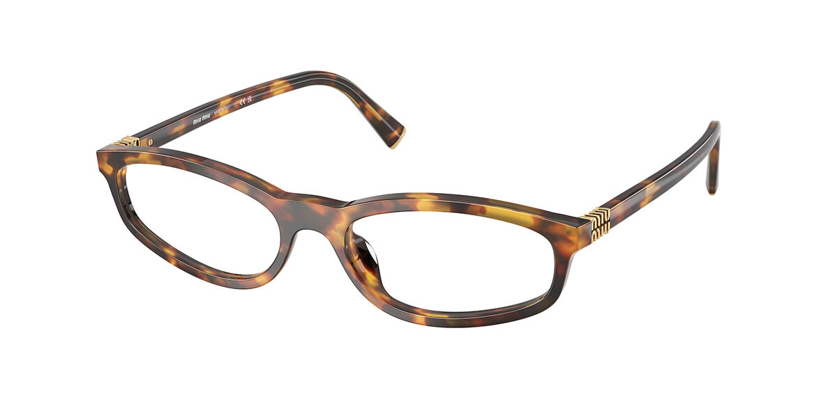 Miu Miu MU11ZS 14L08N Blue-Light Block Rectangle Honey Yellow