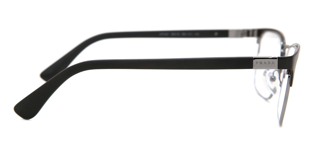 Prada PR 54TV 1BO1O1 Browline Matte Black Eyeglasses